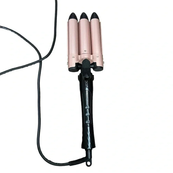 Emocci 3 Barrel Curling Iron Beach Waves Temperature Control LCD Display - Picture 2 of 10